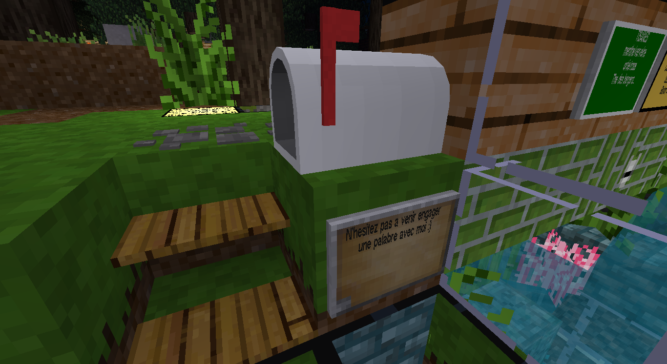 Boîte aux lettre dans Minetest / Minecraft